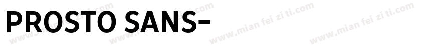 Prosto Sans字体转换